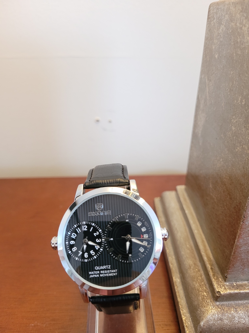Brand New Skone Silver and Black Dual Dial Men's Watch